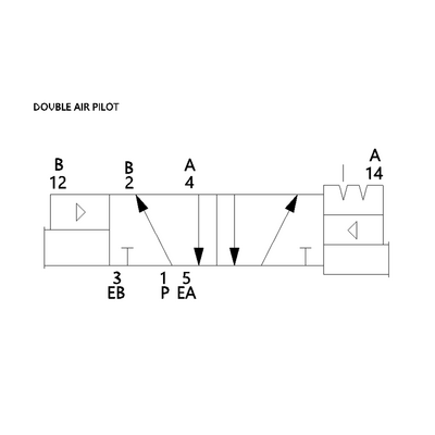 554JJ400O014R00 NUMATICS/AVENTICS AIR-PILOT VALVE<BR>MK55 SERIES 4/2 DETENT, HW, ORF PLUG .040